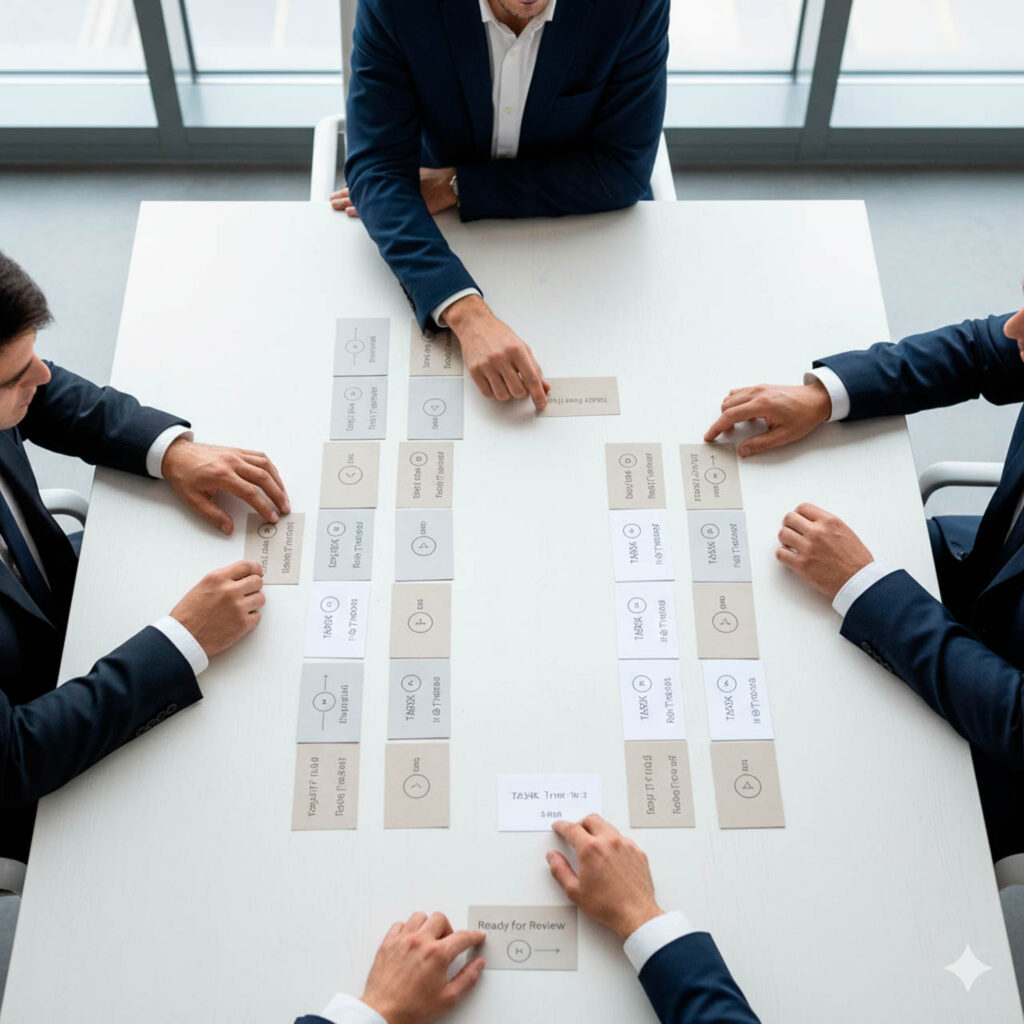 Gráfico antes/después de lead time y cycle time con mejora visible.