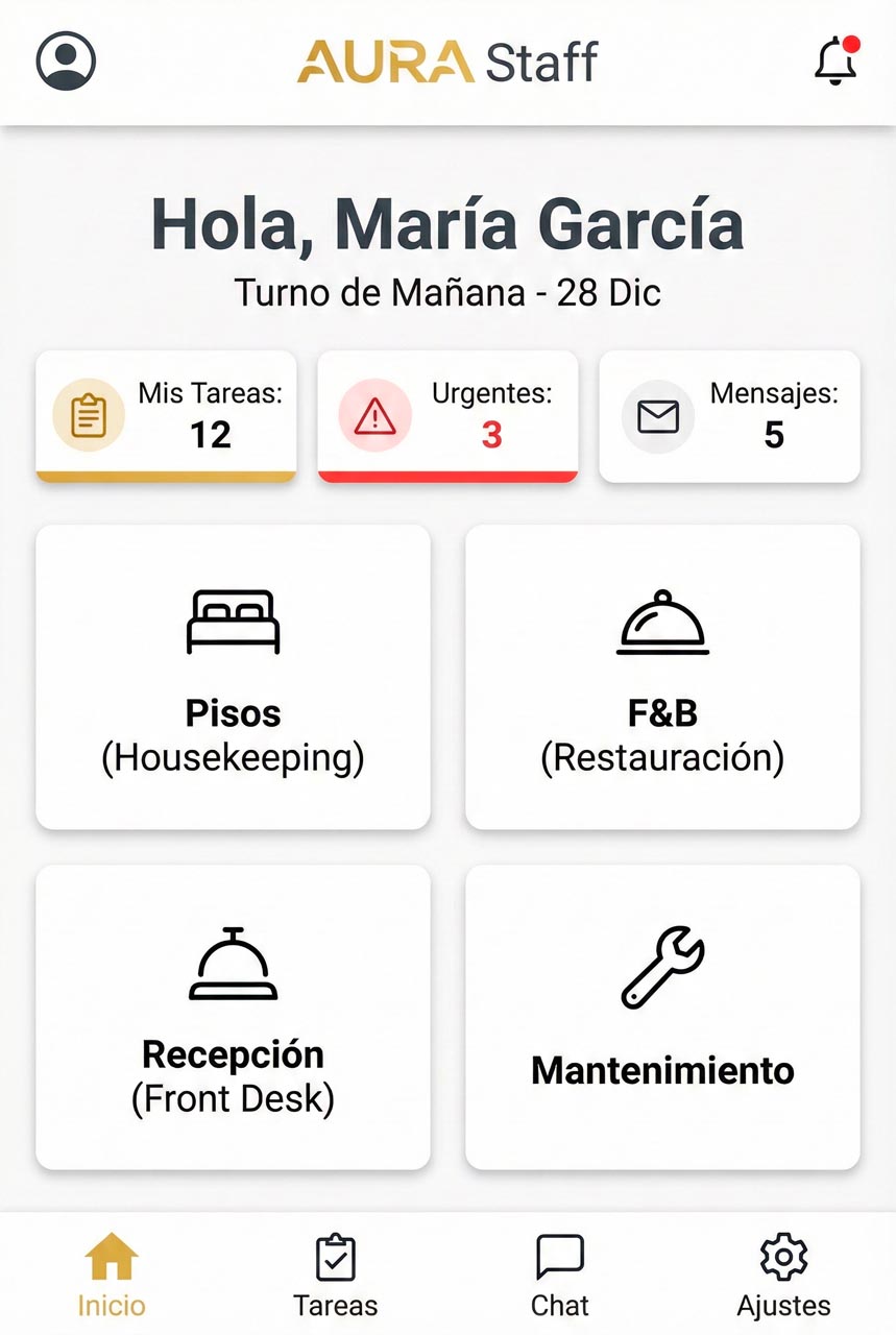 Staff App — Acceso por Departamento